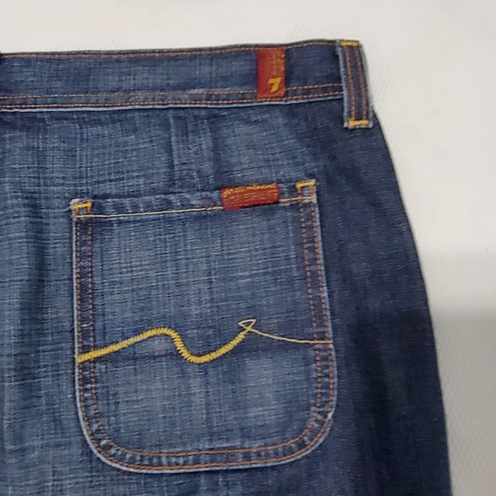 7 For All Mankind Denim Skirt 30 Waist - Picture 4 of 8